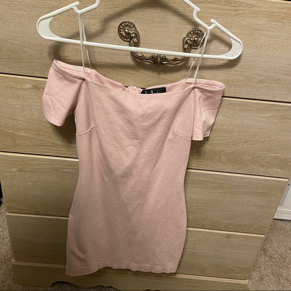 Blush Pink Lulu’s Mini Off the Shower Dress